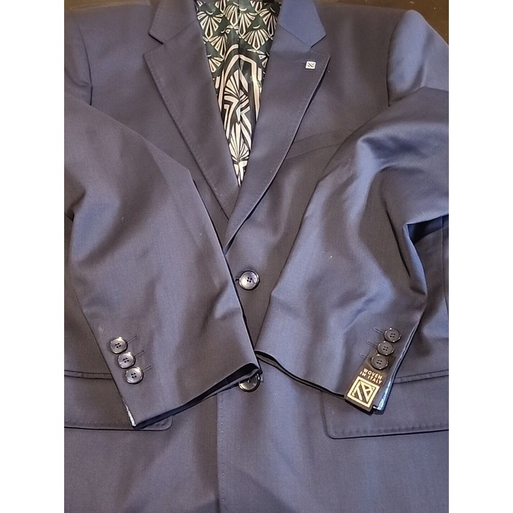 Men's Ted Baker London Sz. 38R Blazer sport Coat Wool Super 110's 2 Button Navy - Picture 11 of 15